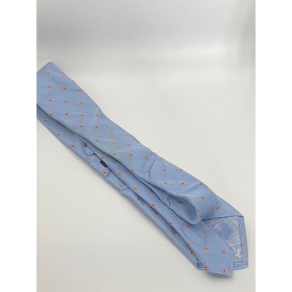 JOHN. W NORDSTROM Men's Light Blue/Orange Floral Silk Tie OS - Picture 2 of 9